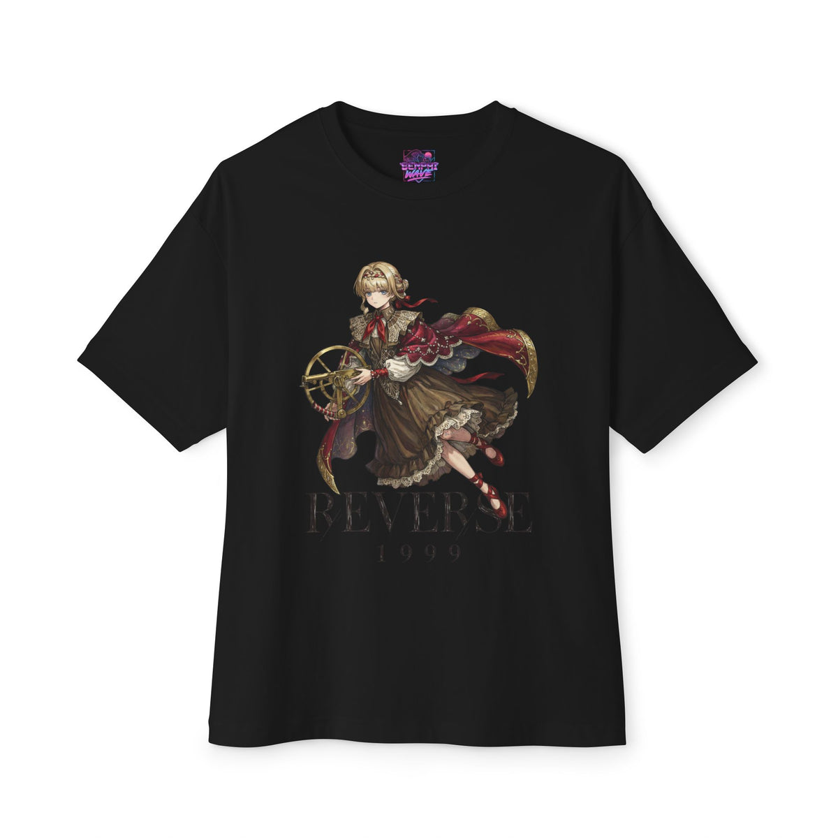 Reverse 1999 Kiperina Brass Astrolabe Fan Art Oversized T-Shirt