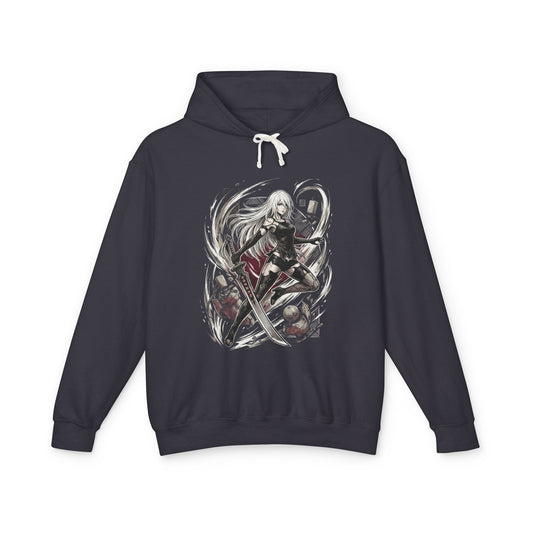 NieR A2 YoRHa Type A T-Shirt | Long White Hair Android Deserter Apparel Unisex Premium Hoodie