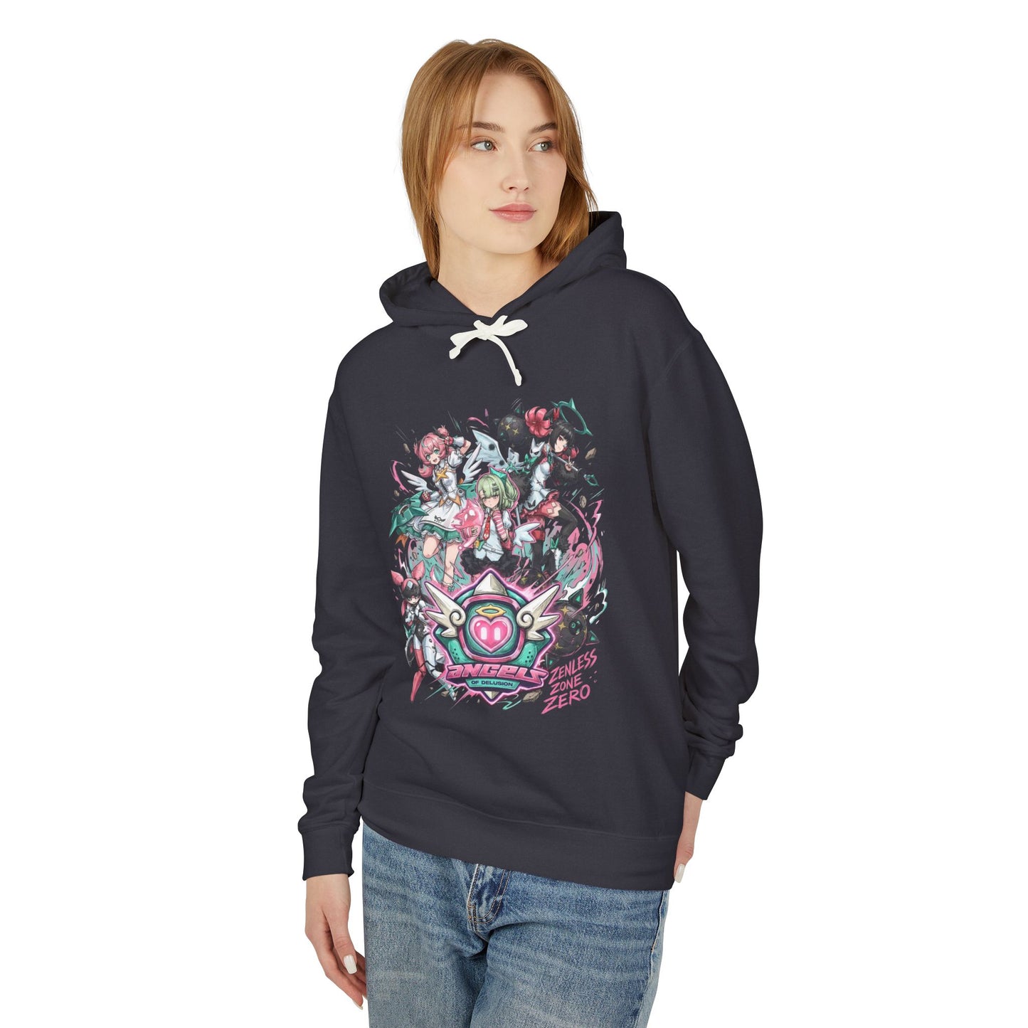 Angels of Delusion ZZZ Sunna Hammer Bubblegum Portrait Unisex Premium Hoodie