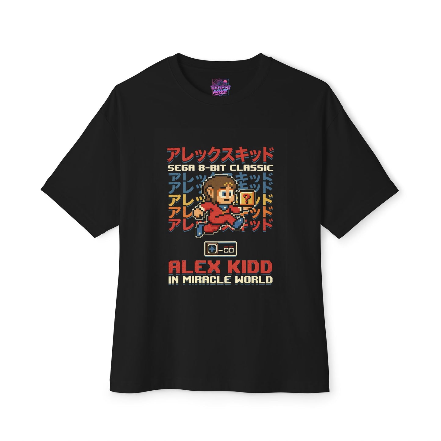 Retro Alex Kidd Punching Rocks – Classic 80s Sega Platformer Premium Oversized Unisex T-Shirt