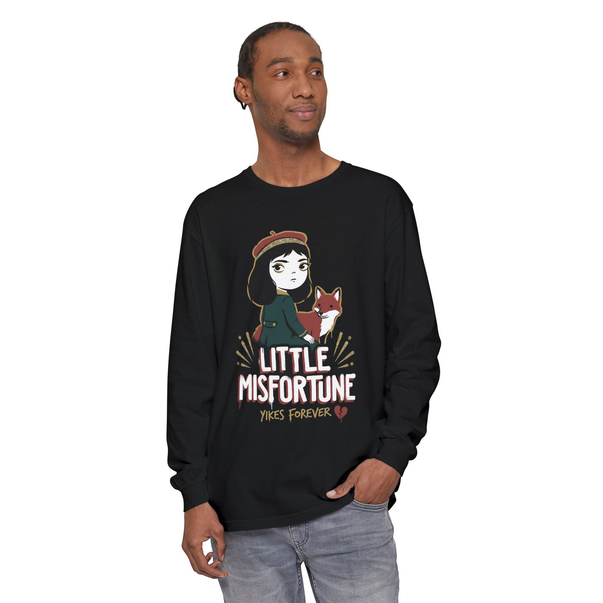 Little Misfortune Fox Friend Logo Long Sleeve Tee