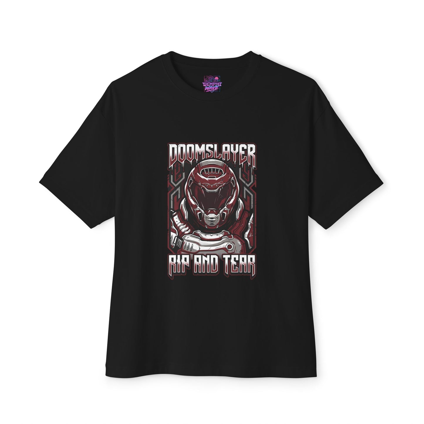 Doom Doomslayer: "Rip and Tear" Classic Quote Premium Oversized Unisex T-Shirt