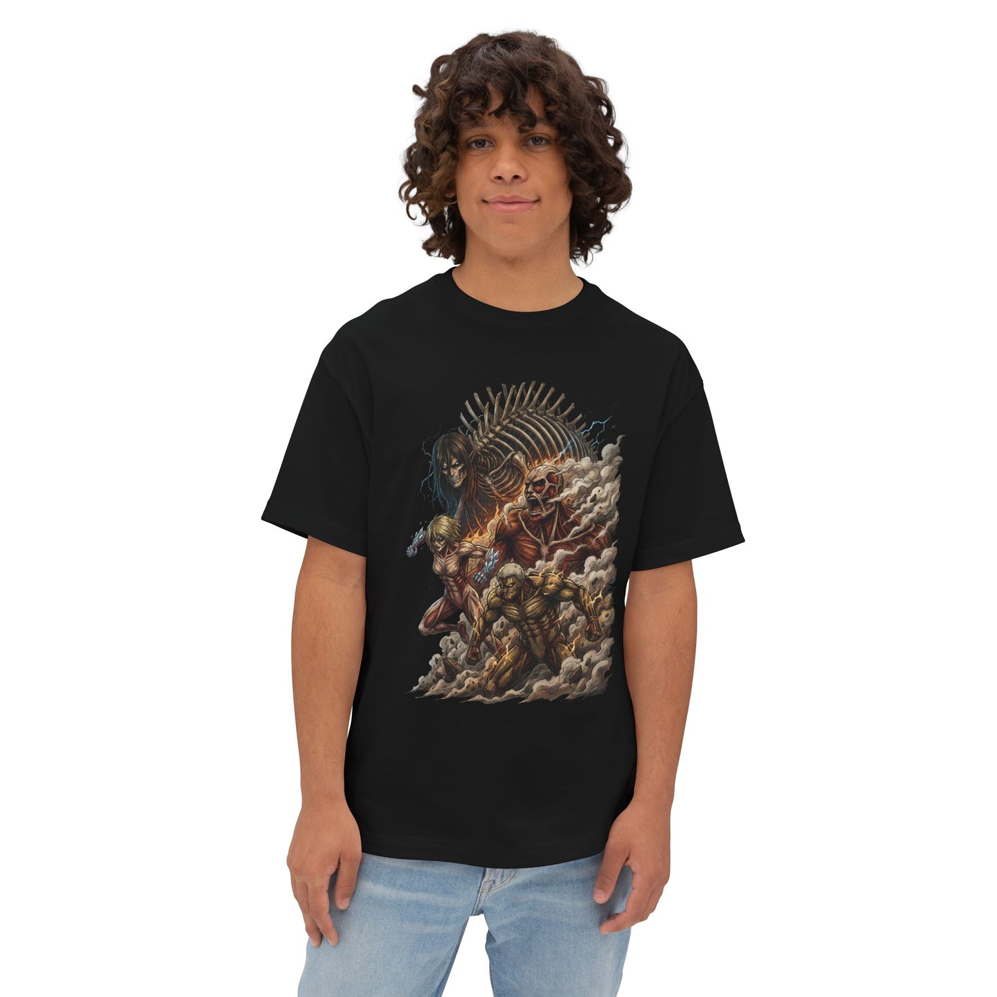 All Nine Titans Group Portrait Shingeki no Kyojin Premium Oversized Unisex T-Shirt