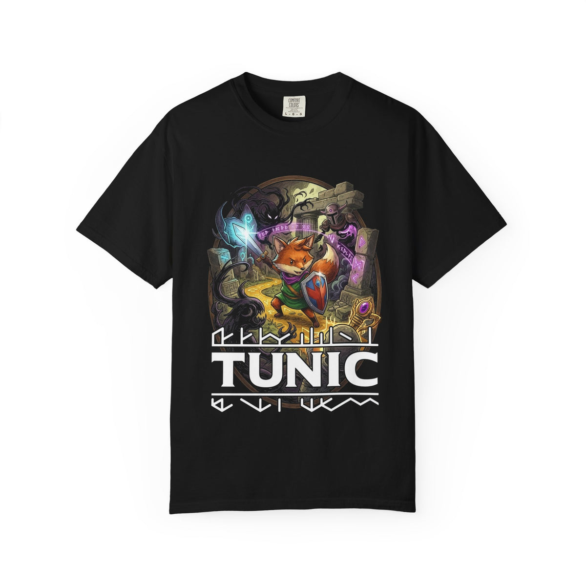 Tunic Fox Hero Ruins Runes Logo T-Shirt