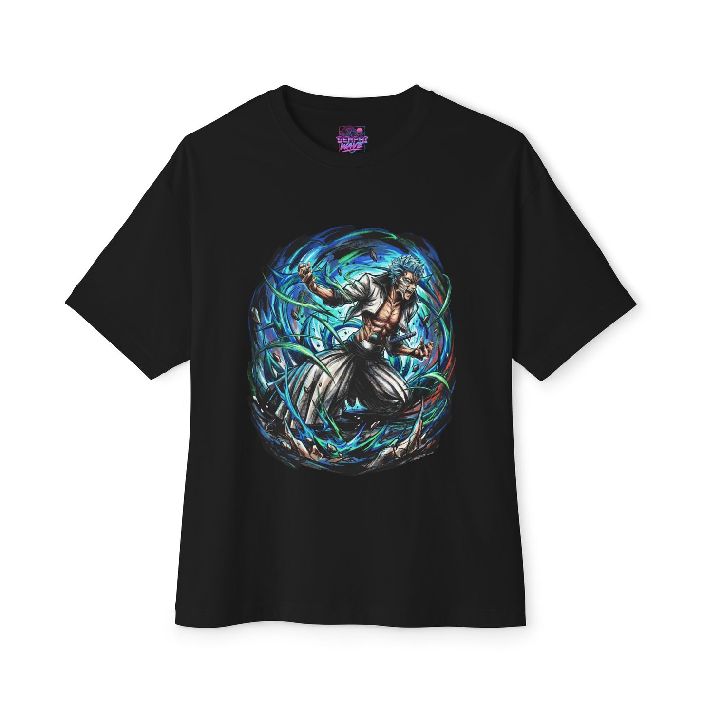 Bleach Grimmjow 6th Espada Jagged Jacket Illustration Premium Oversized Unisex T-Shirt