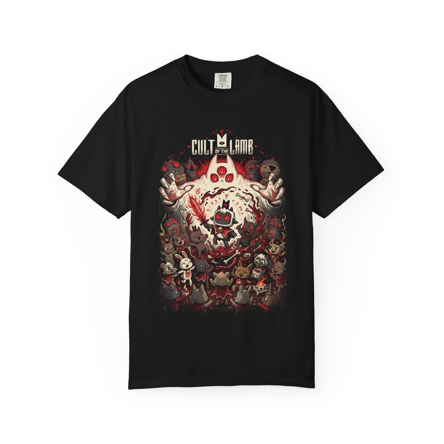 The Lamb Cult of the Lamb Adorable Sinister Cult Leader Art Premium T-Shirt