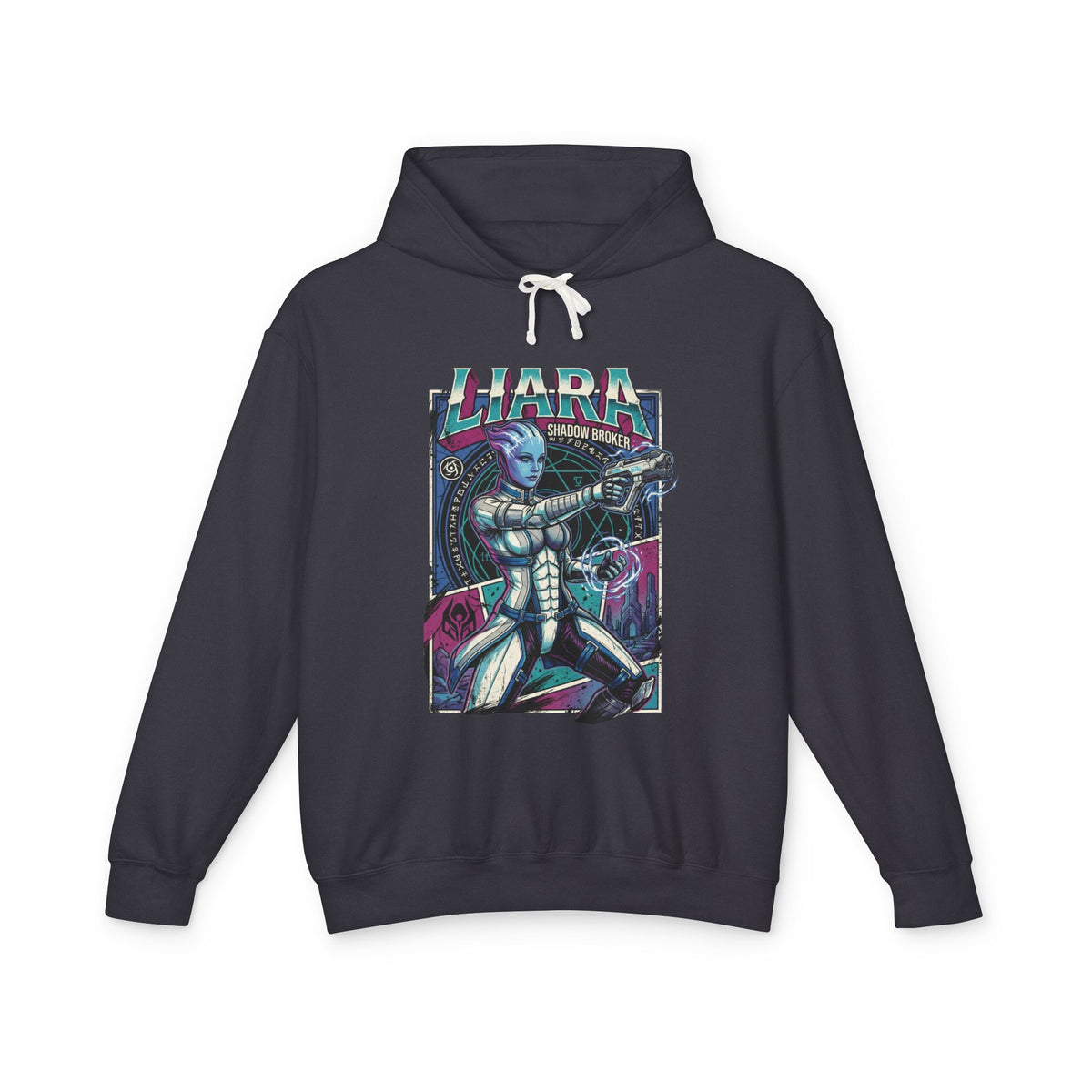 Mass Effect Liara Shadow Broker Biotic Pistol Fan Art Hoodie