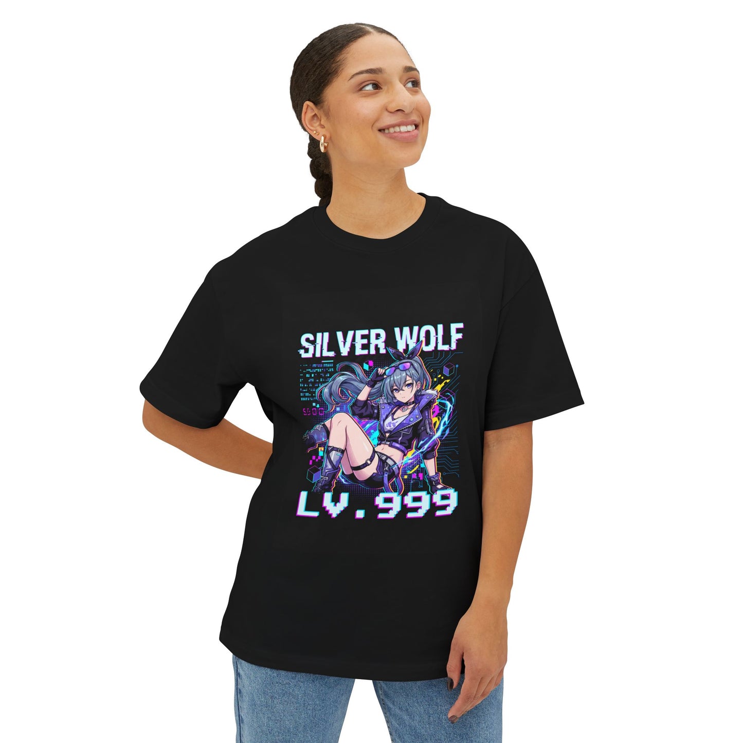 HSR Silver Wolf: Reality Breaking Hacker Premium Oversized Unisex T-Shirt