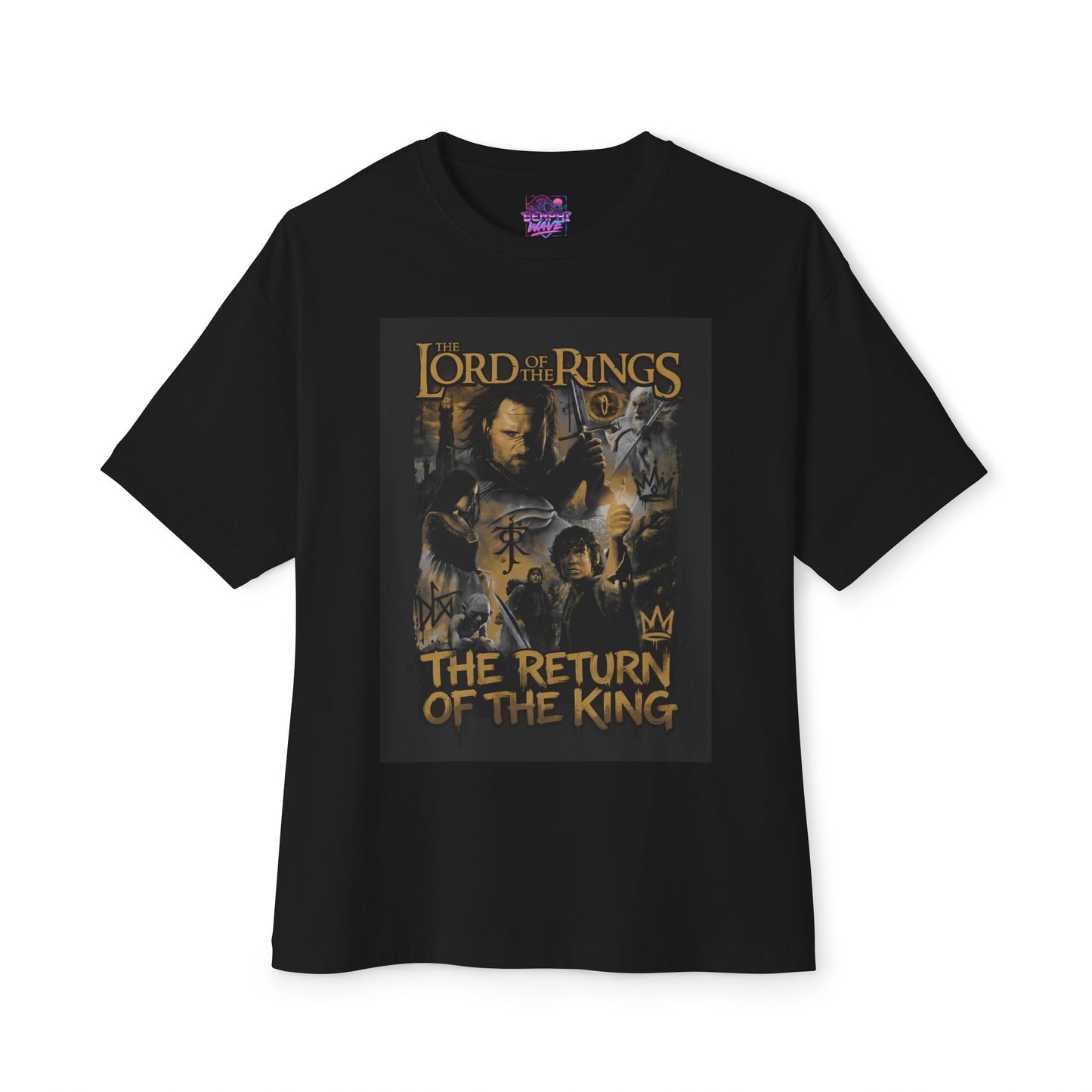 Lord of the Rings: Fellowship of the Ring Movie Poster Art Premium Oversized Unisex T-Shirt