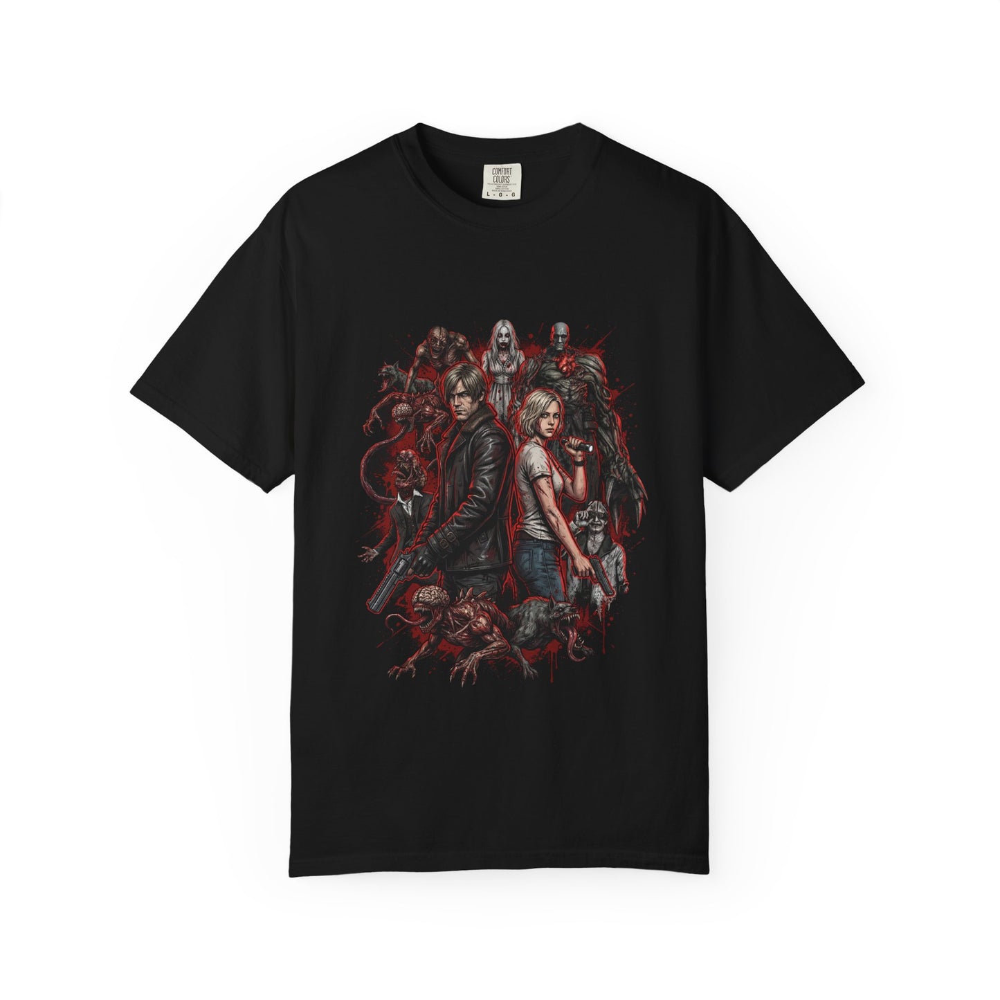 RE9 Grace Ashcroft Leon Kennedy Wrenwood Hotel Horror Enemies Design Premium T-Shirt