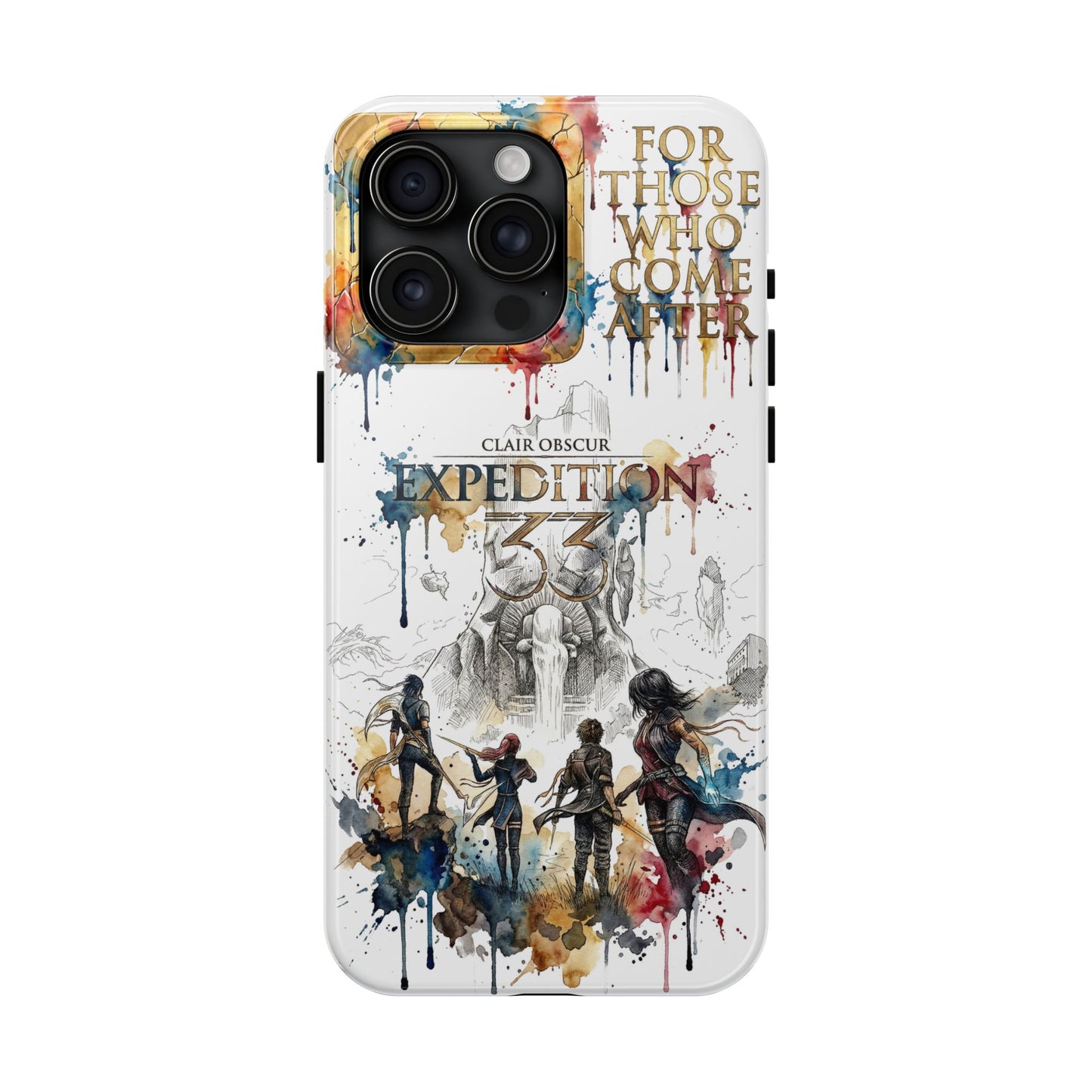 Tough iPhone Case — Clair Obscur:Expedition 33 Facing the Paintress Adventure Art Protective Cover