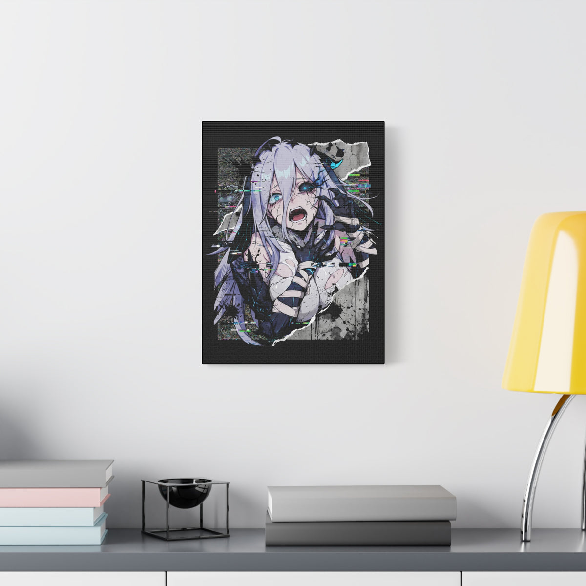 Narja Chaos Zero Nightmare Glitch Horror Portrait Canvas Print