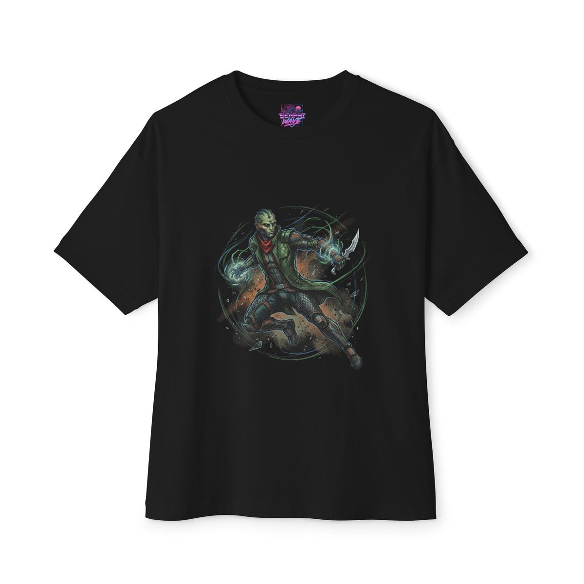 Mass Effect Thane Krios Biotic Blade Fan Art Oversized T-Shirt