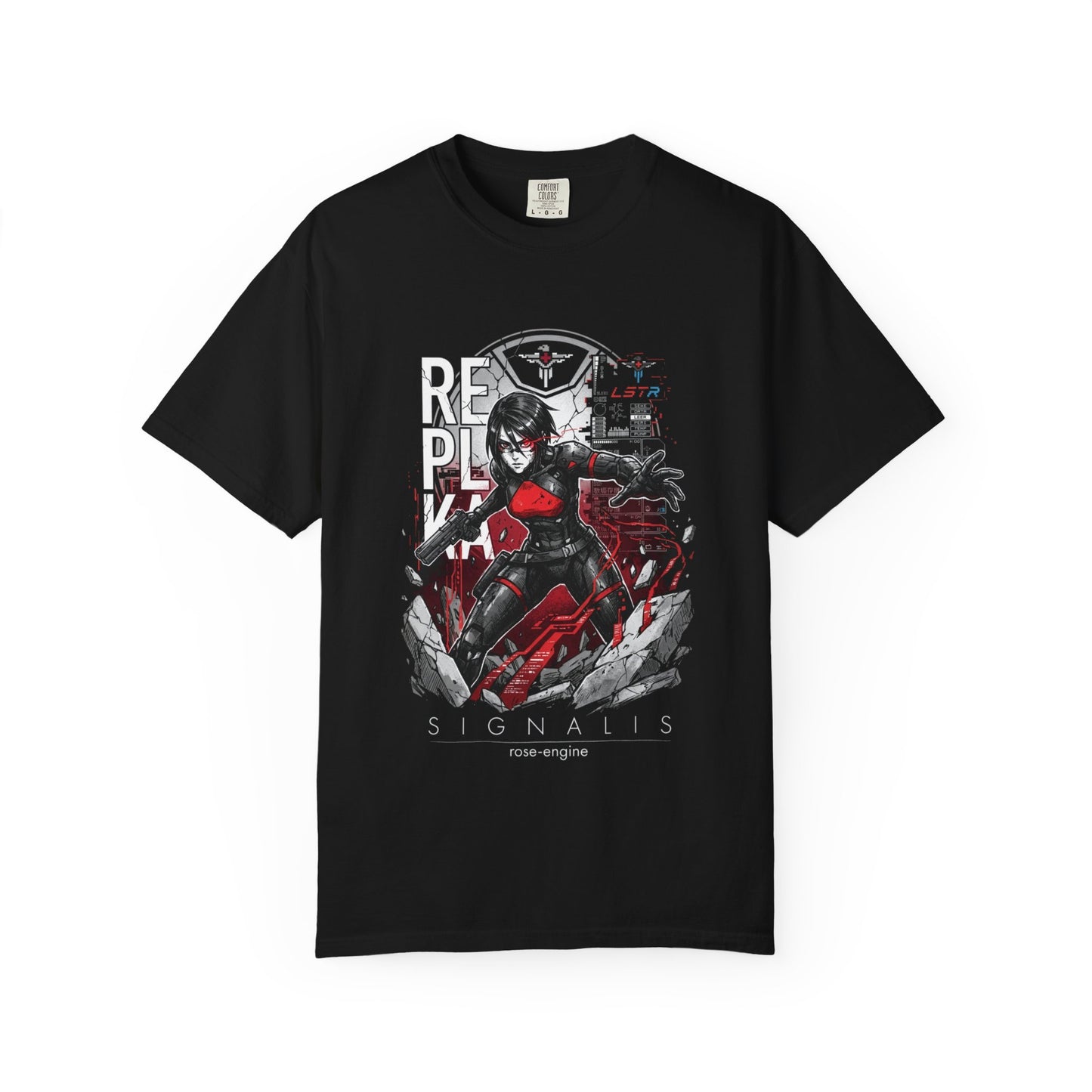 Signalis Elster Black Red Eyes Retro Survival Horror Icon Premium T-Shirt