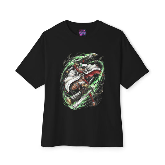 Guilty Gear Ramlethal Green Black Swirl Fan Art Oversized T-Shirt