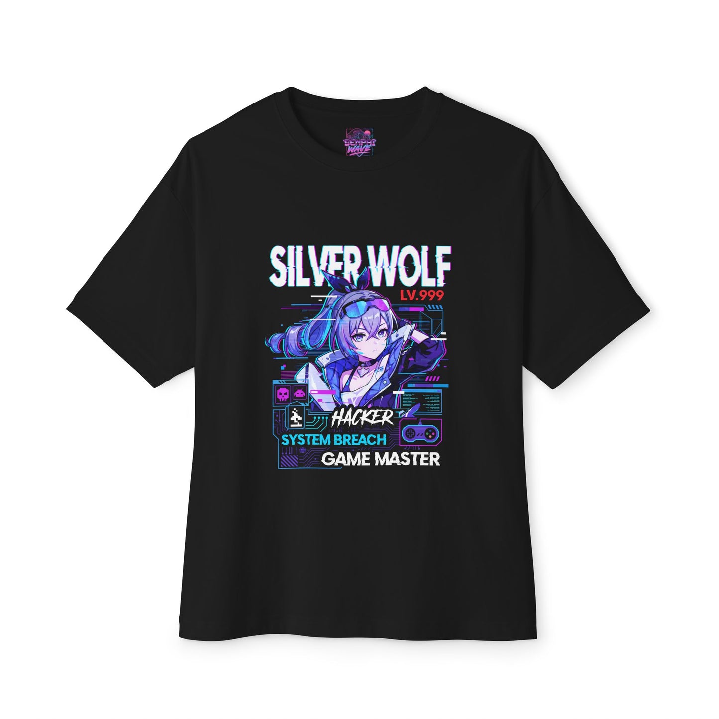 HSR Silver Wolf: Neon Jacket Lv.999 Glow Premium Oversized Unisex T-Shirt