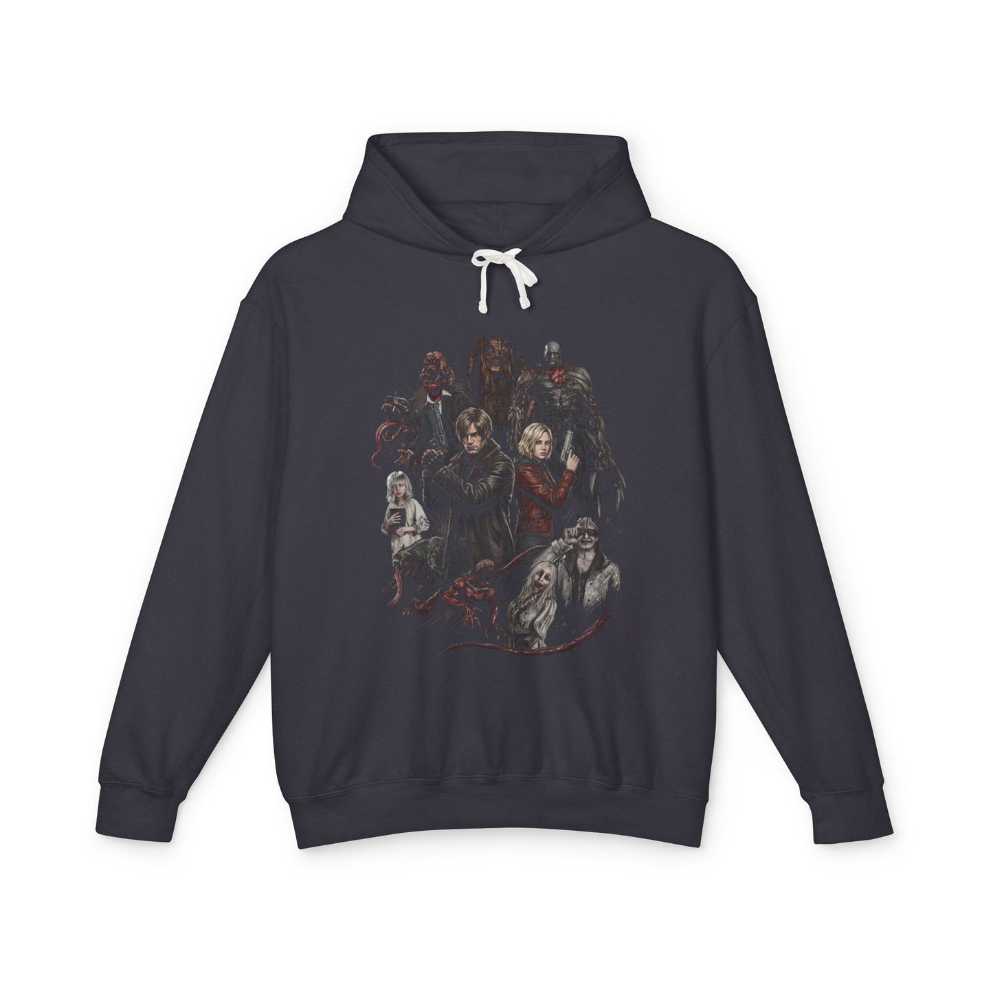 Resident Evil Requiem Grunge Style Grace Leon The Girl Stalker Enemies Unisex Premium Hoodie