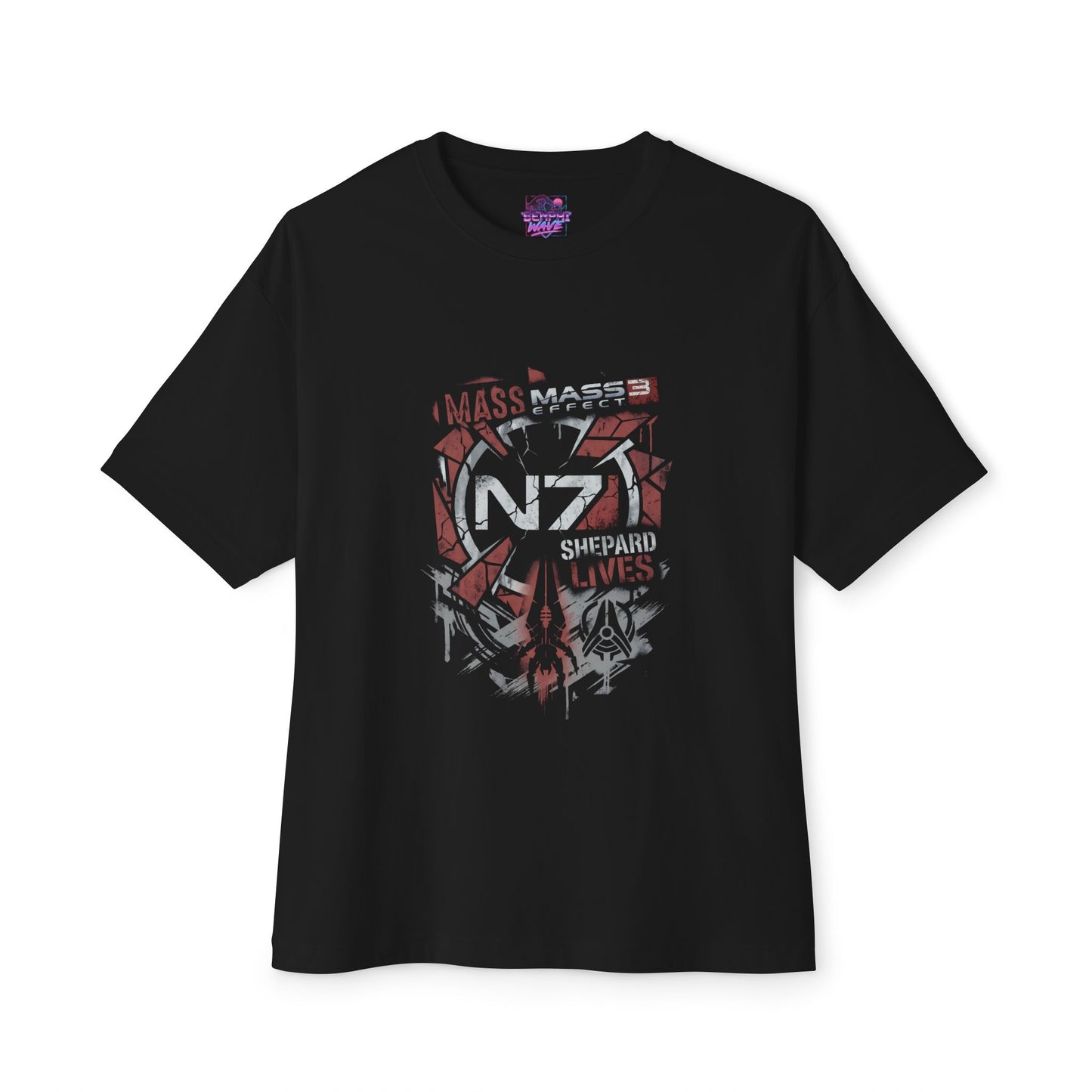 Reaper Sovereign Destroyer of Worlds Mass Effect Premium Oversized Unisex T-Shirt