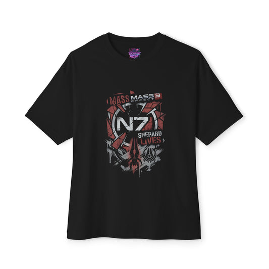 Reaper Sovereign Destroyer of Worlds Mass Effect Premium Oversized Unisex T-Shirt