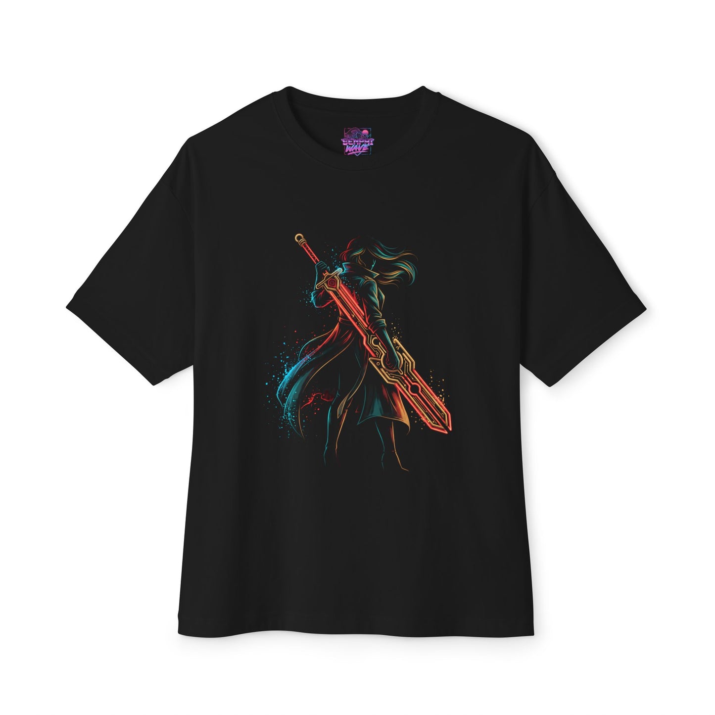 Transistor Neon Swordmaiden Neon Swordmaiden Gaming Graphic Tee Premium Oversized Unisex T-Shirt