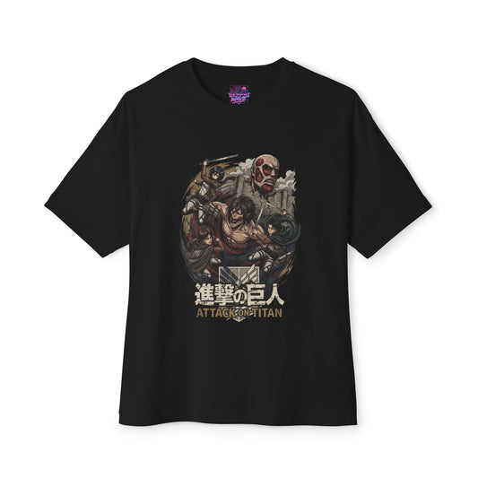 All Titans Group Attack on Titan Fan Illustration Premium Oversized Unisex T-Shirt