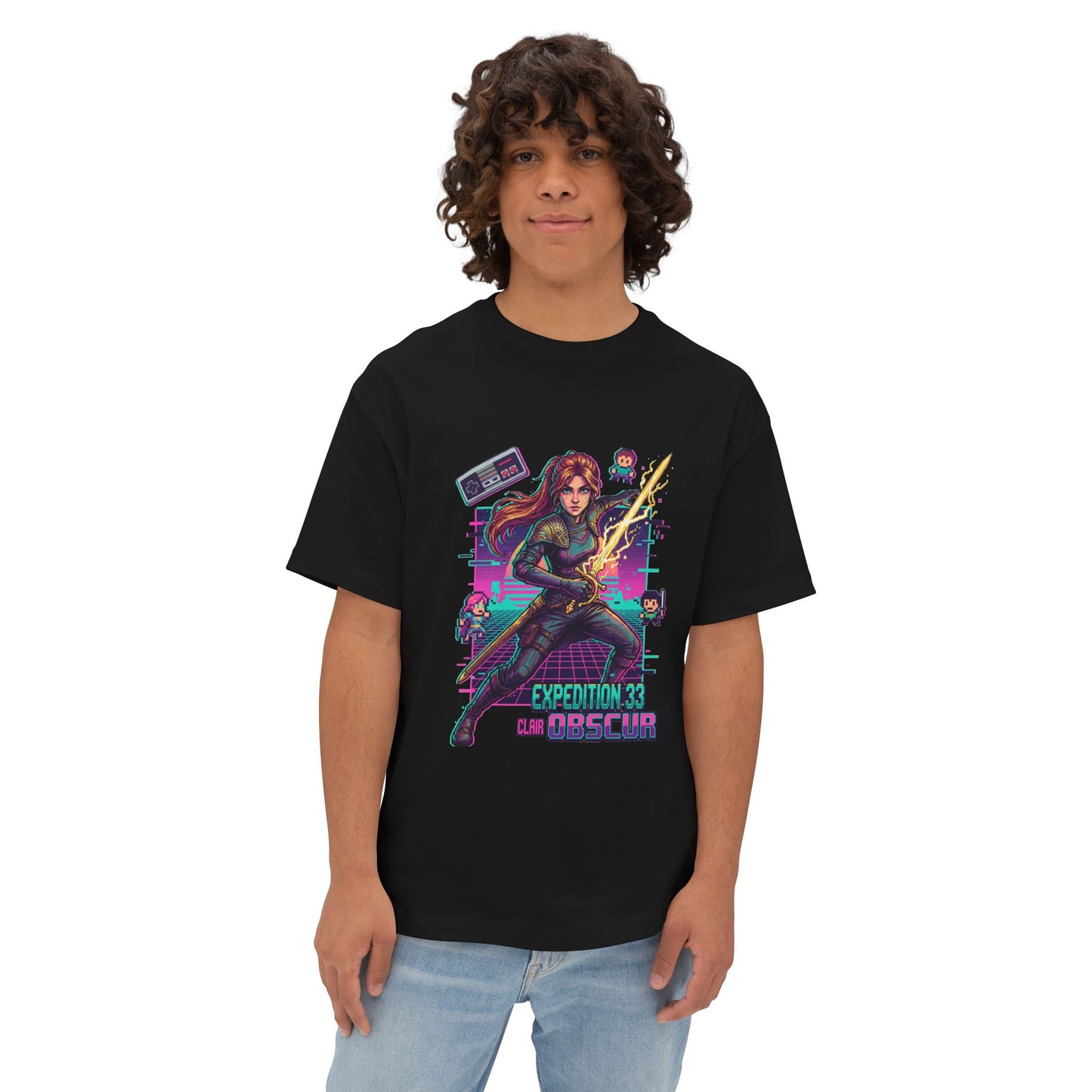 Maelle Clair Obscur Belle Epoque Paint Weapon Portrait Premium Oversized Unisex T-Shirt