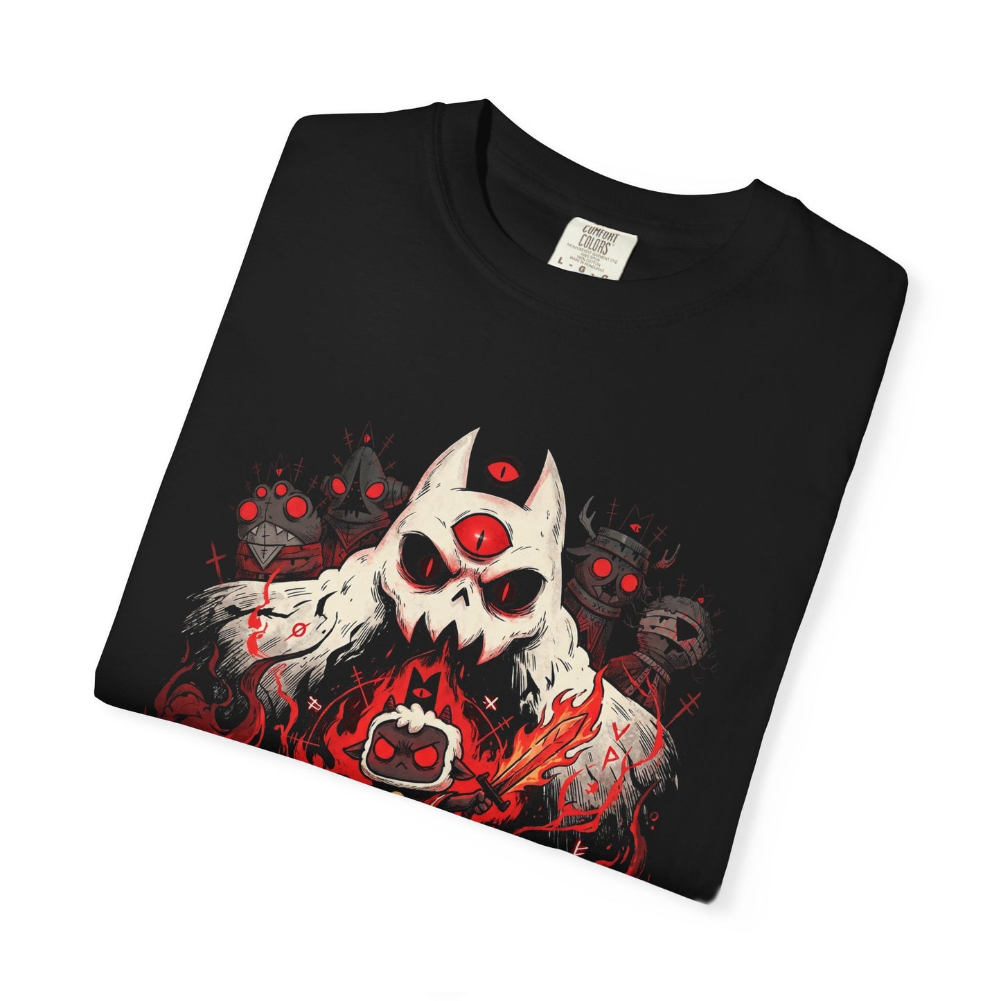 Cult of the Lamb White Wool Red Crown Cult Leader Portrait Premium T-Shirt