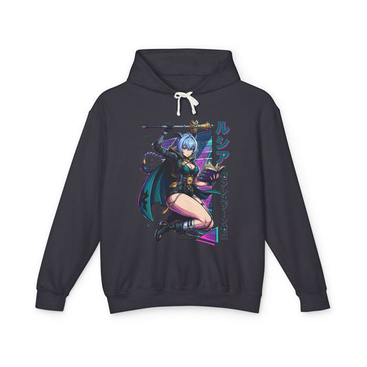 Synth Retrowave Lucia Elowen Zenless Zone Zero Art Unisex Premium Hoodie