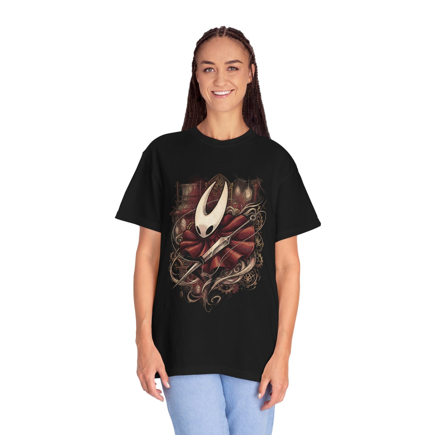 Hornet Silksong Red Cloak Needle Acrobat Portrait Premium T-Shirt