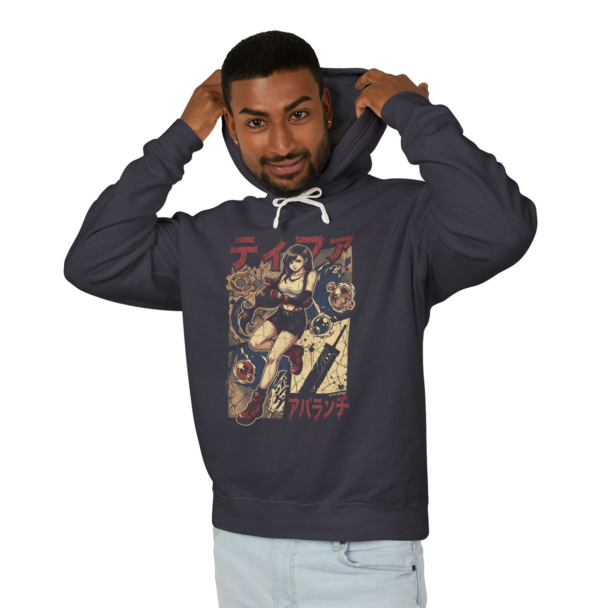Final Fantasy Tifa Fighting Gloves Red Vambrace Art Unisex Premium Hoodie