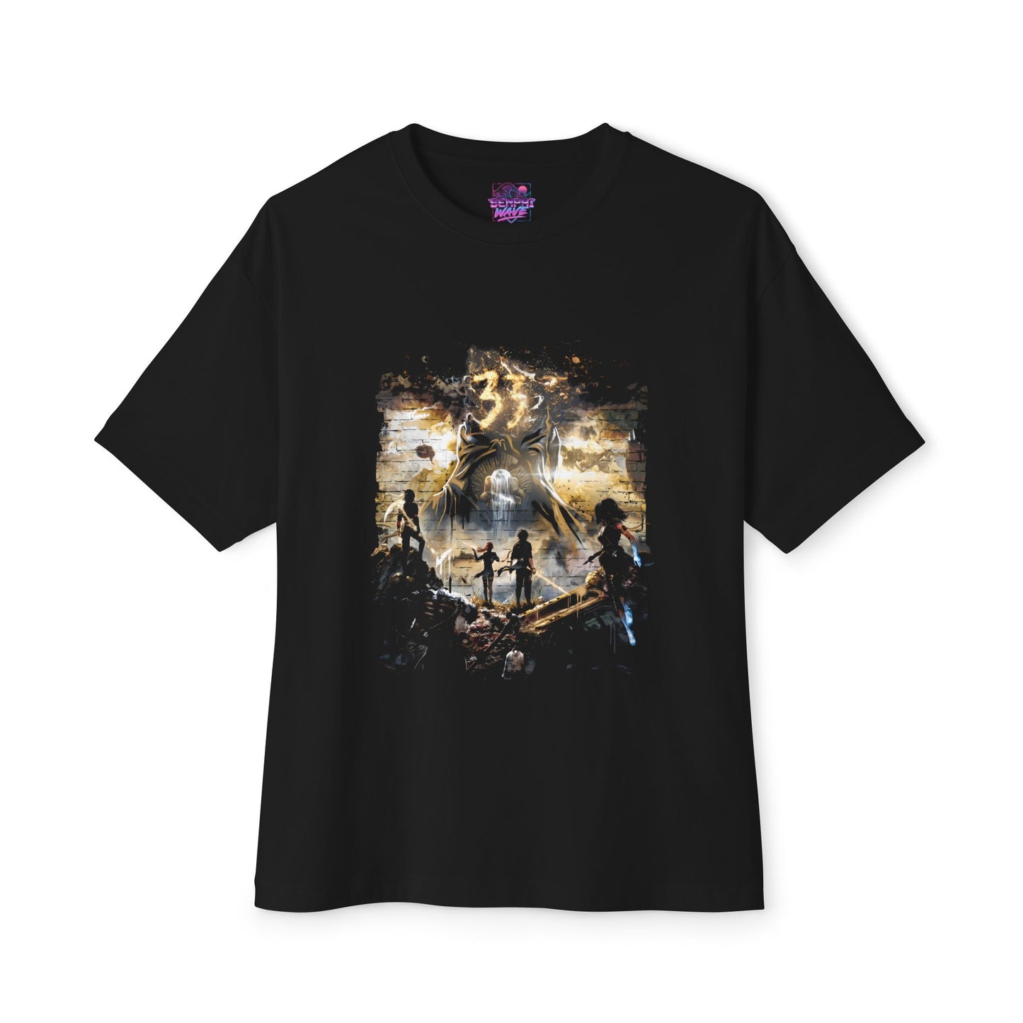 Golden Expedition 33: Red Gommage Street Fashion Legend Facing the Paintress Premium Oversized Unisex T-Shirt