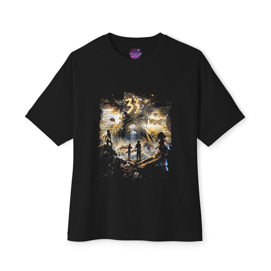 Golden Expedition 33: Red Gommage Street Fashion Legend Facing the Paintress Premium Oversized Unisex T-Shirt