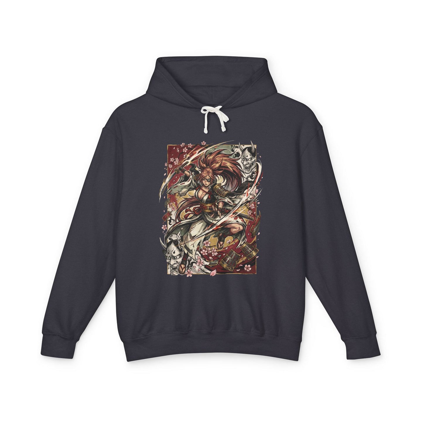 Baiken Guilty Gear Strive Red Kimono Torn Sleeve Design Unisex Premium Hoodie
