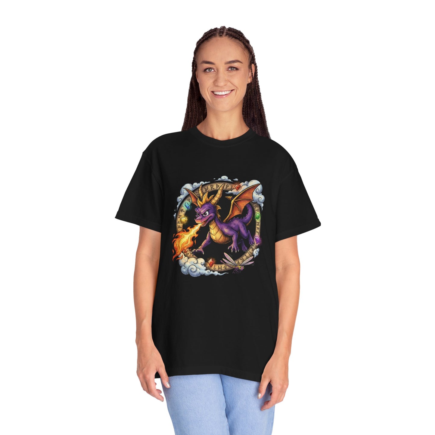 Spyro the Dragon Classic Style – Horn Charge Sparx Buddy Dynamic Art Premium T-Shirt