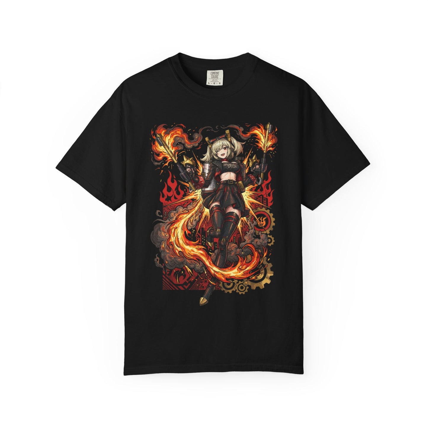 Retro Synthwave Burnice White Flamethrower Girl Premium T-Shirt