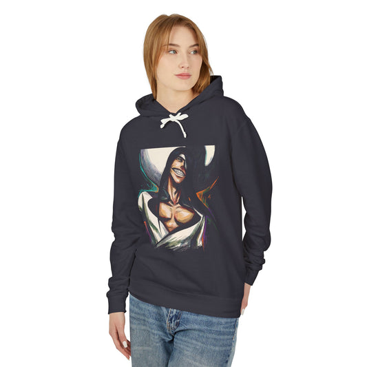 Noitora Tall Lanky Arrancar Warrior Fan Art – Eyepatch Smug Grin Black Hair Design Unisex Premium Hoodie