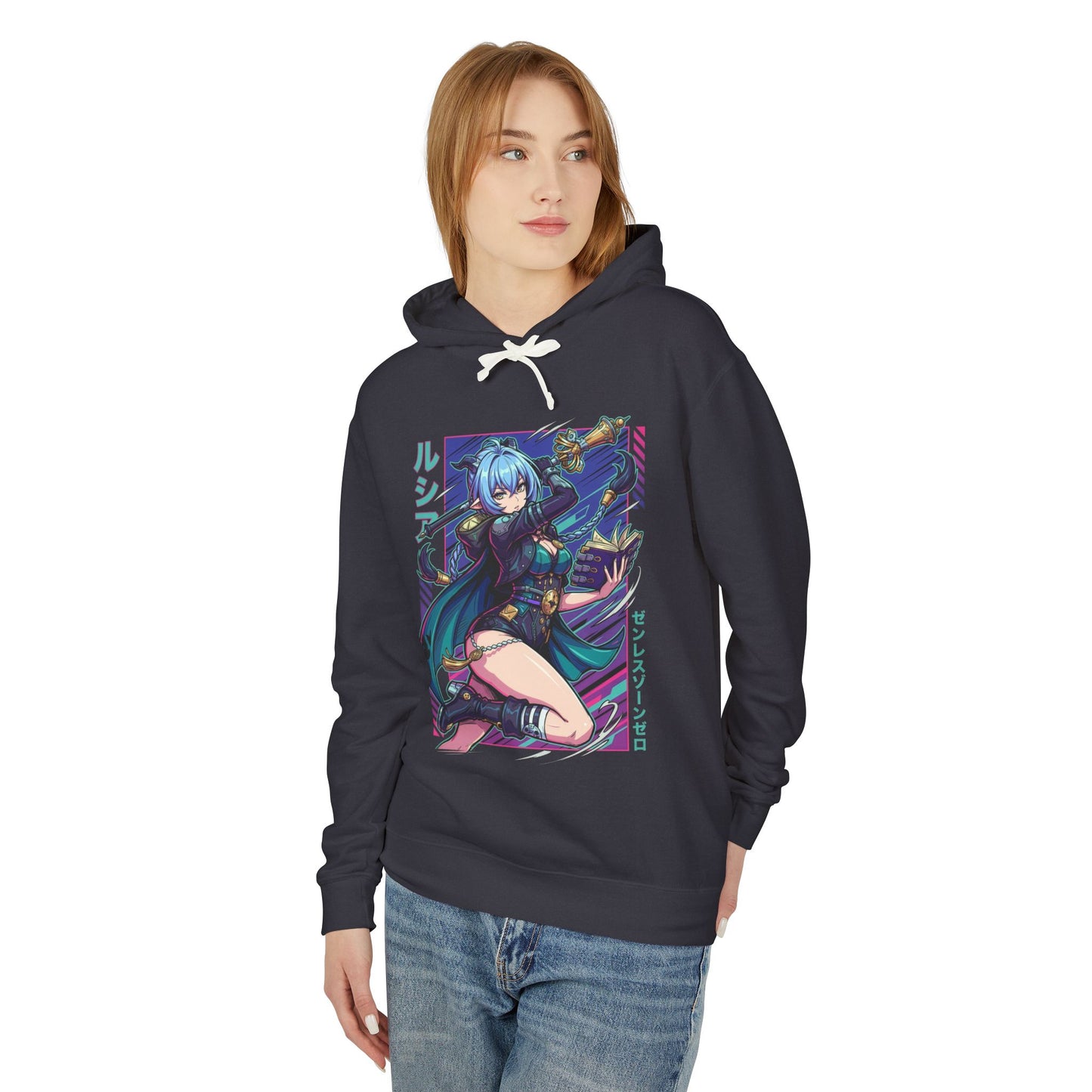 Zenless Zone Zero Lucia Elowen Vaporwave Prosthetic Unisex Premium Hoodie