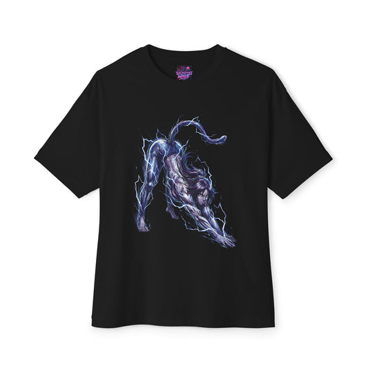Yoruichi Shihouin Bleach Dark Skin Golden Eyes Purple Hair Icon Premium Oversized Unisex T-Shirt