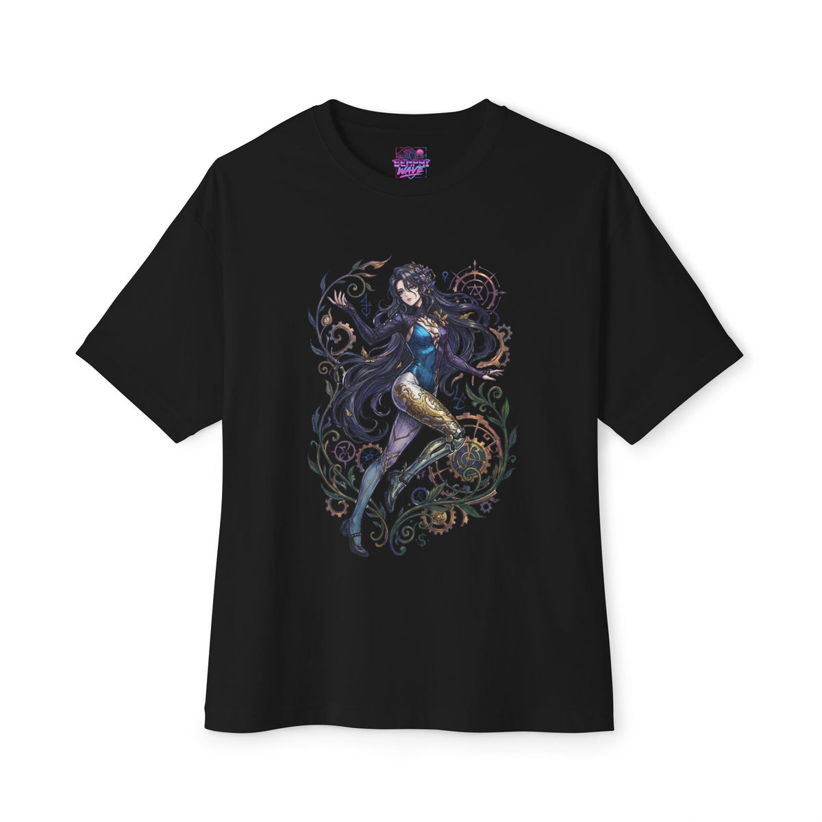Reverse 1999 Willow Golden Leg Vines and Gears Fan Art Oversized T-Shirt