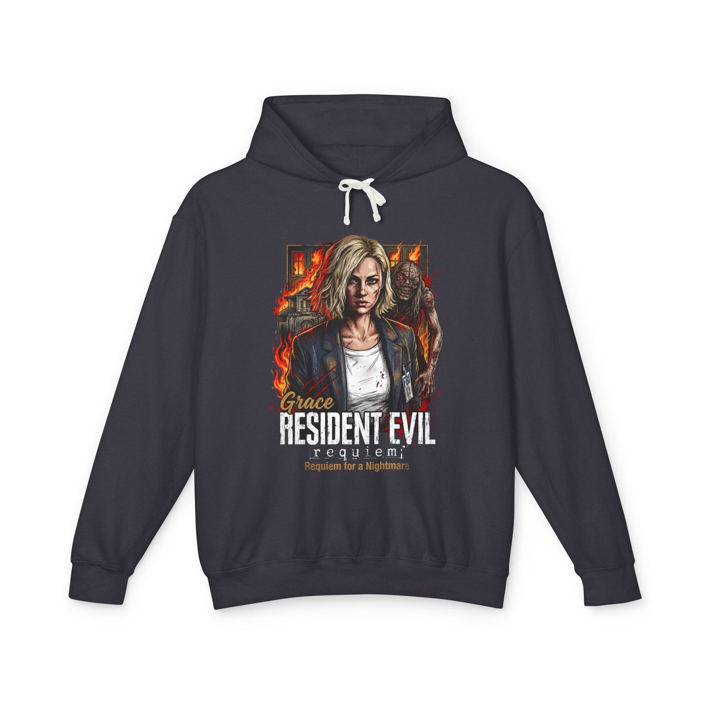 Grace Ashcroft RE Requiem Raccoon Ruins Bioweapon Legacy Portrait Unisex Premium Hoodie