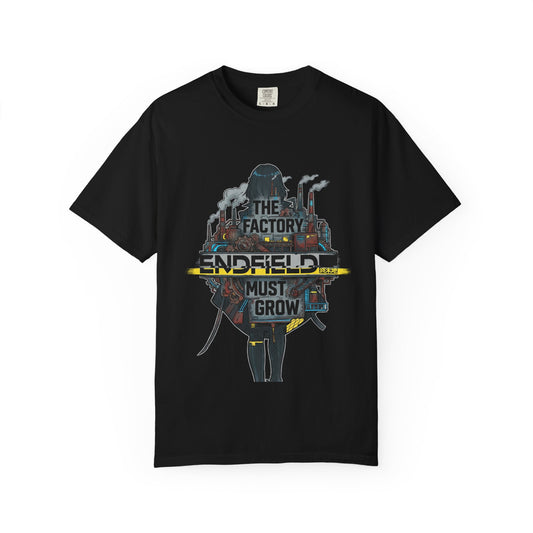 Endfield Arknights Factory Must Grow Meme Factory Builder Pixel Art Endless Expansion Premium T-Shirt