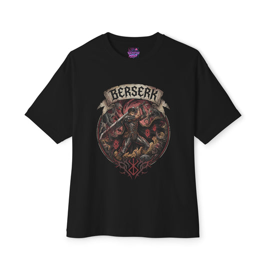 Guts Black Swordsman Berserk Scarred Mercenary Premium Oversized Unisex T-Shirt