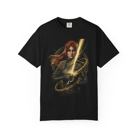 Expedition 33 Maelle Escape Lumière – Optimistic Swordswoman Dynamic Art Premium T-Shirt