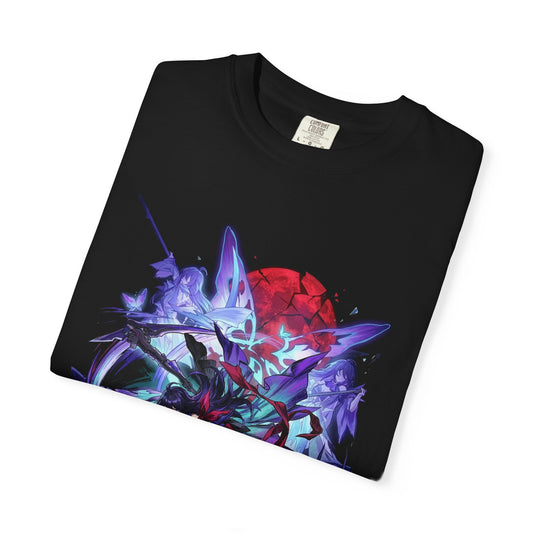 HSR Seele Blue Hair Butterfly Clips Portrait Premium T-Shirt