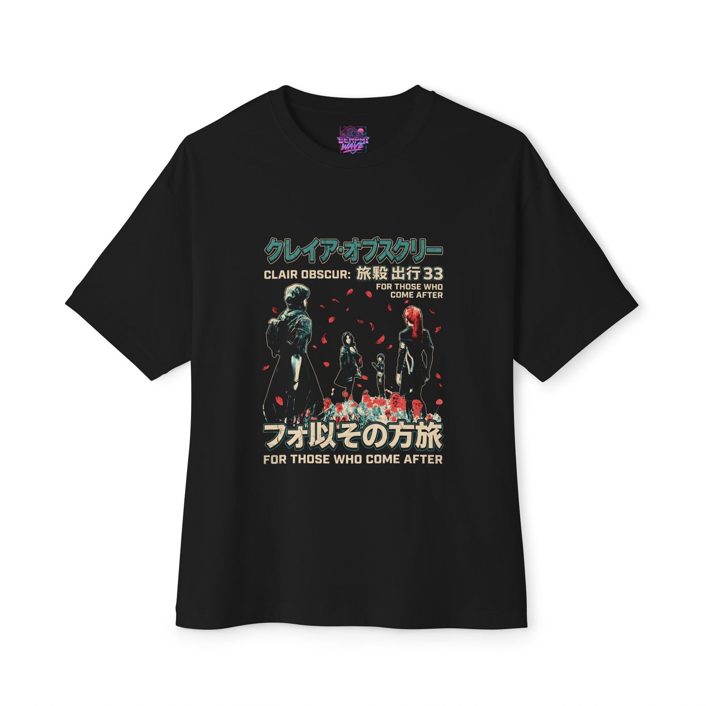 Expedition 33 Gommage: Bold Red Petal Street Look Premium Oversized Unisex T-Shirt