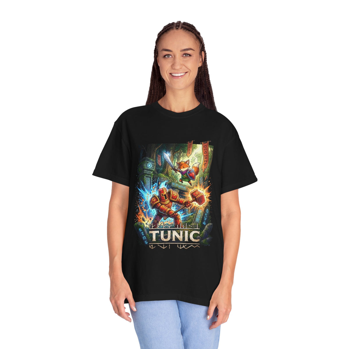 Tunic Fox Hero Hammer Guard Ruins Runes T-Shirt