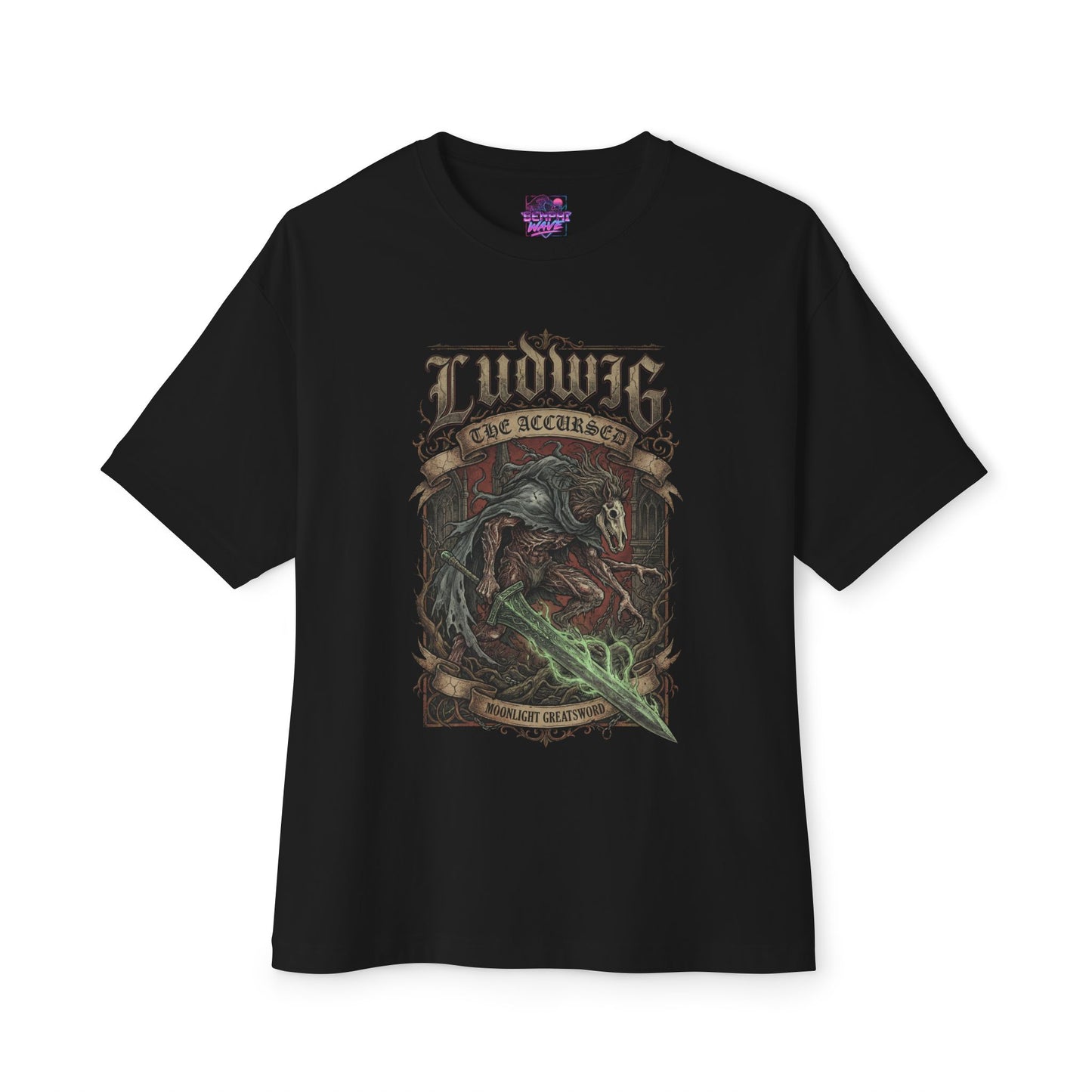 Ludwig Bloodborne Holy Moonlight Sword Phase Two Portrait Premium Oversized Unisex T-Shirt