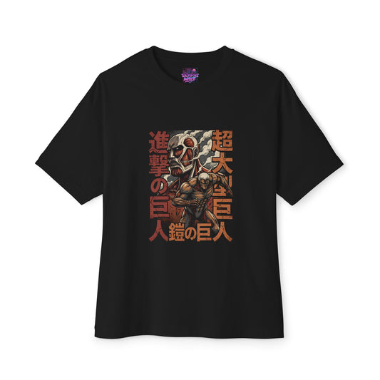 Attack on Titan Colossal And Armored Titans Anime Manga Graphic Tee Premium Oversized Unisex T-Shirt
