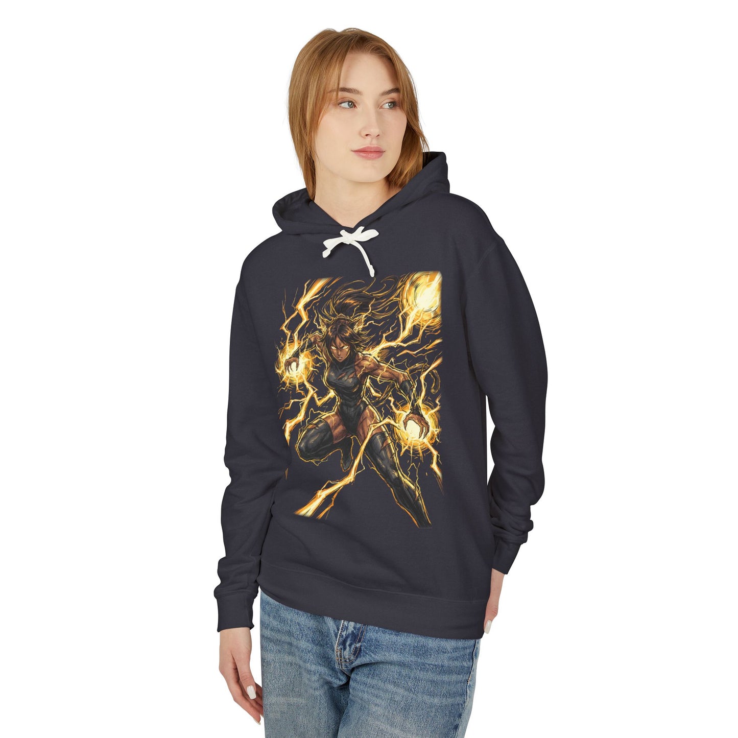Bleach Yoruichi Shihouin Black Cat Transformation Golden Eyes Icon Unisex Premium Hoodie