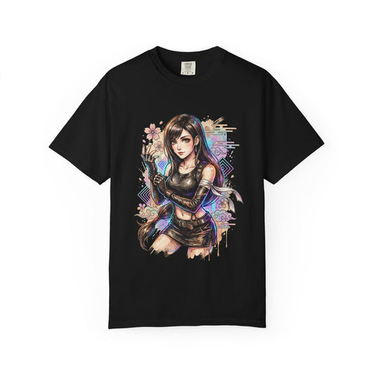 Final Fantasy VII Tifa Lockhart Rebirth Gorgeous Badass Vaporwave Premium T-Shirt